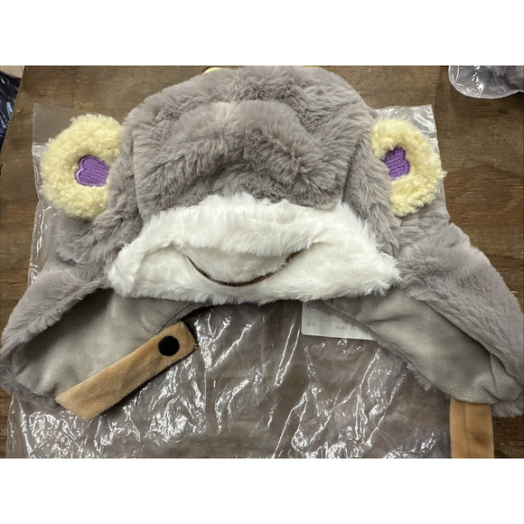 Baby Toddler Winter Fuzzy Monkey Hat 52 CM Grey - Picture 1 of 4